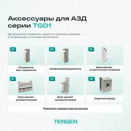 Аксессуары для автоматических выключателей для защиты двигателей серии TGD1
